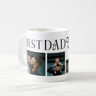 Caneca De Café Melhor Pai de Todos os Tempos 3 Fotos Coração Pres
