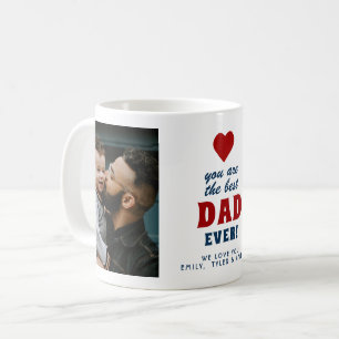 Caneca De Café Melhor Pai de Todos os Tempos Coração Vermelho 2 F
