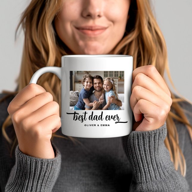 Caneca De Café Melhor Pai de Todos os Tempos Foto Script (Front)
