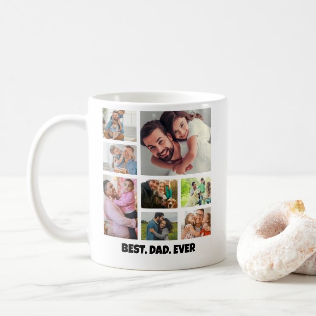 Caneca De Café Melhor Pai de Todos os Tempos – Modelo de Moldura  (Com Donut)