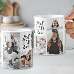 Caneca De Café Melhor Pai de Todos Simples Colagem de 6 Fotos