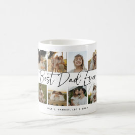 Caneca De Café Melhor Pai do Mundo 10 Colagem de Fotos Lembrança