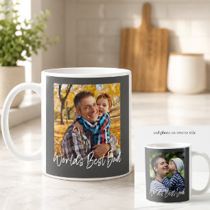 Caneca De Café Melhor Pai do Mundo 2 Foto Personalizada