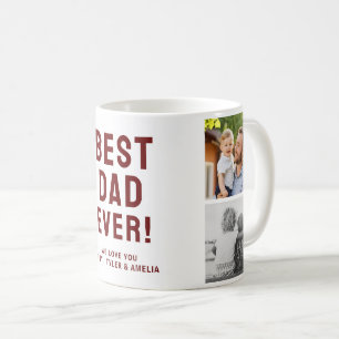Caneca De Café Melhor Pai do Mundo 4 Colagem de Fotos