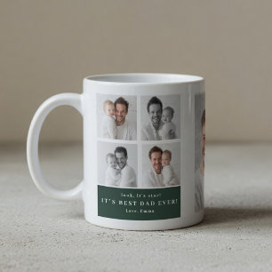Caneca De Café Melhor Pai do Mundo Colagem de Fotos Personalizada
