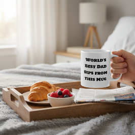 Caneca De Café Melhor Pai do Mundo - Dia dos Pais Divertido