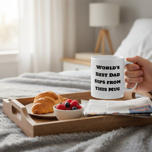 Caneca De Café Melhor Pai do Mundo - Dia dos Pais Divertido