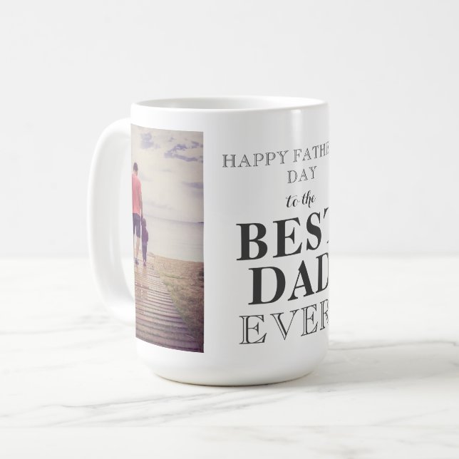 Caneca De Café Melhor Pai do Mundo no Dia dos Pais 2 Foto (Frente Esquerda)