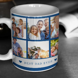 Caneca De Café Melhor Pai do Mundo Sempre 12 colagem de fotos cri