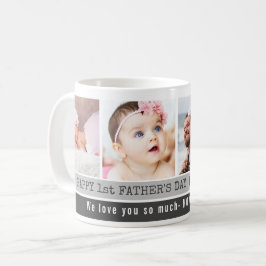 Caneca De Café Melhor Pai Do Primeiro Dia de os pais De 4 Fotos D