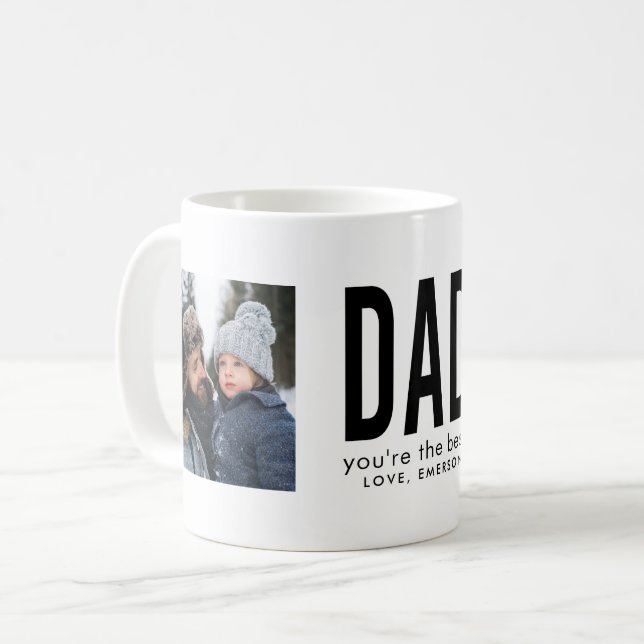 Caneca De Café Melhor Pai do Tipo Dois Foto (Frente Esquerda)