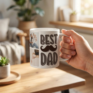 Caneca De Café Melhor Pai Foto Personalizada Presente do Dia dos