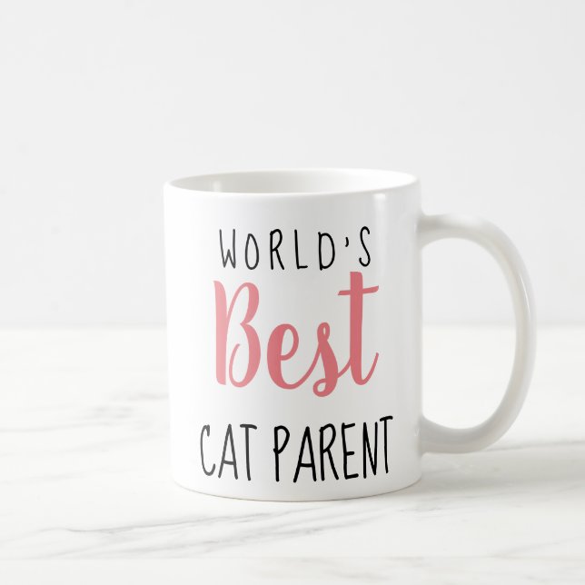Caneca De Café Melhor Pai Gato do Mundo - Personalizável (Direita)