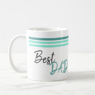 Caneca De Café Melhor Pai Moderno Turquesa Script Dia dos Pais