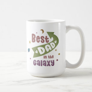 Caneca De Café Melhor Pai Na Tipografia Da Galáxia