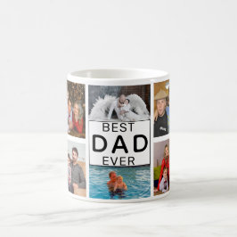 Caneca De Café Melhor Pai Nunca | Dia do Pai da Colagem de Fotos