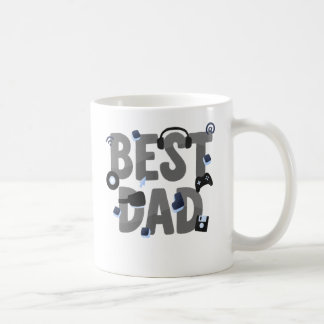 Caneca De Café MELHOR PAI Pai Gamer Gráfico