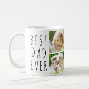 Caneca De Café Melhor Pai pela Par 4 Fotos Simples