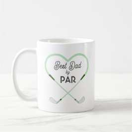 Caneca De Café Melhor Pai por Par Amor em Tema de Golfe