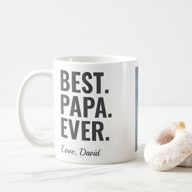 Caneca De Café Melhor. Papá. Nunca. Foto do dia de os pais  (Com Donut)