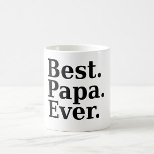 Caneca De Café Melhor. Papá. Nunca. (preto)
