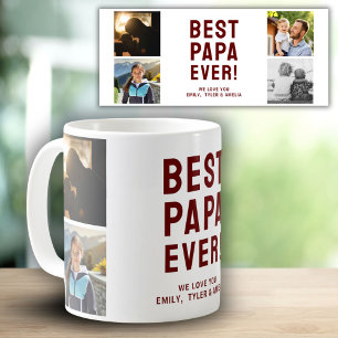 Caneca De Café Melhor Papai de Todos 4 Colagem de Fotos 