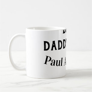 Caneca De Café Melhor papai de todos o nome em letra negrito text