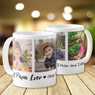 Caneca De Café Melhor Papai de Todos os Tempos Netos 3 Colagem de