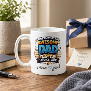 Caneca De Café Melhor Papai do Mundo Personalizado   Dia dos Pais