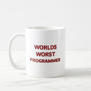 Caneca De Café Melhor/pior programador do mundo à direita