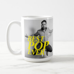 Caneca De Café MELHOR POP NUNCA   Cartão de Dia de os pais engraç