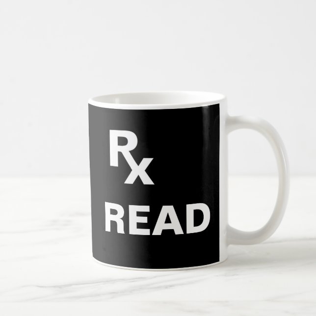 Caneca De Café Melhor Prescrição - "RX READ" - Plano de Vida (Direita)