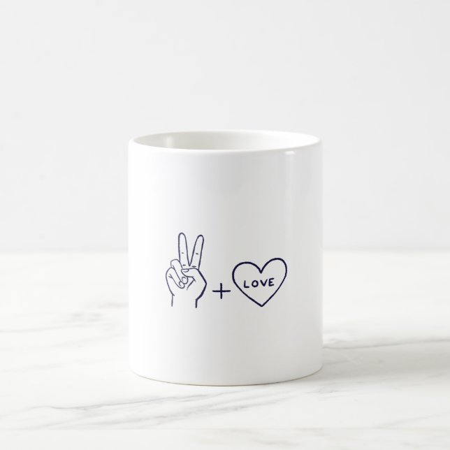 Caneca De Café Melhor presente de paz e amor (Centro)