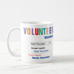 Caneca De Café Melhor Presente de Voluntário Personalizado Engra
