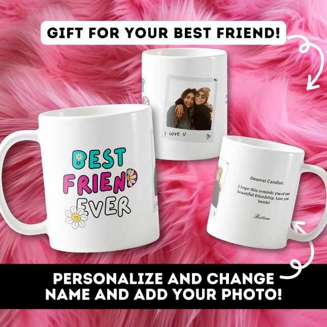 Caneca De Café Melhor presente para o Bestie Photo Mug (Criador carregado)