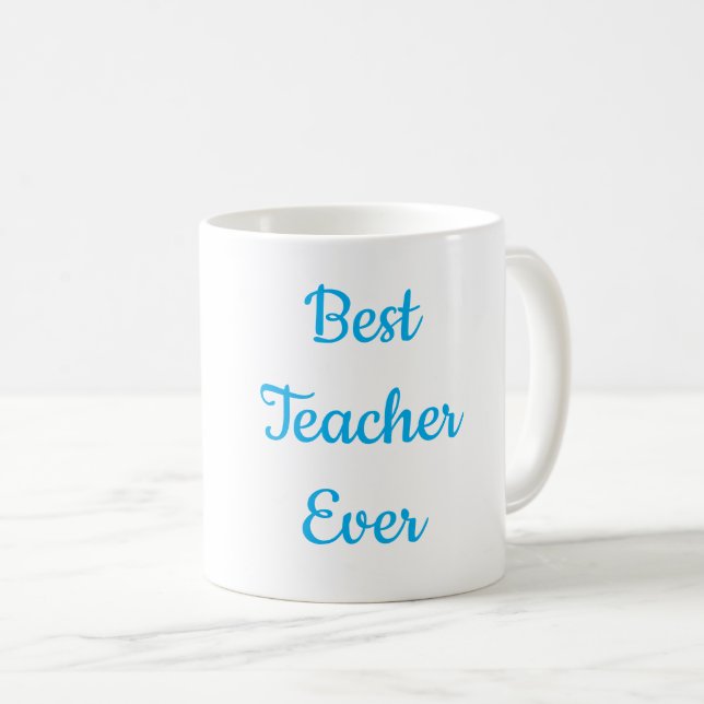 Caneca de Café Melhor Professor de Todos os Tempos (Frente Esquerda)
