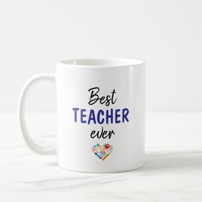 Caneca De Café Melhor Professor de Todos os Tempos (Esquerda)