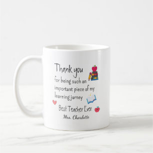 Caneca De Café Melhor Professor de Todos os Tempos – Nome Persona