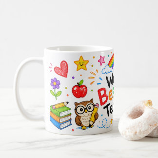 Caneca De Café Melhor Professor do Mundo Professor Fofo Agradecim