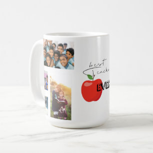 Caneca De Café Melhor professor personalizado da foto
