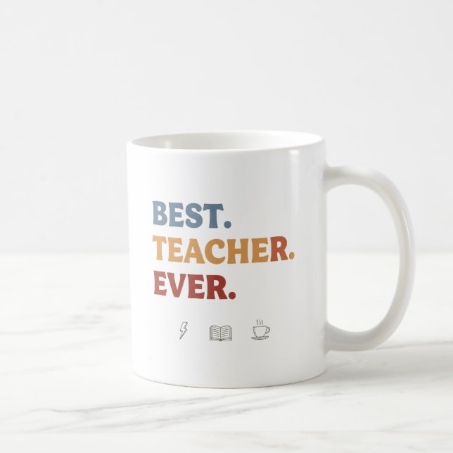 Caneca De Café Melhor Professora Alguma Vez Retrorna Mug Moderno (Direita)