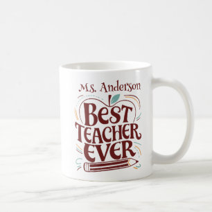 Caneca De Café Melhor Professora Apreciação Dotada Mug