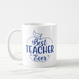 Caneca De Café Melhor Professora Da Apple Personalizada