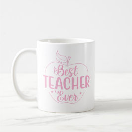 Caneca De Café Melhor Professora Da Apple Personalizada