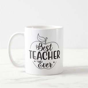 Caneca De Café Melhor Professora Da Apple Personalizada