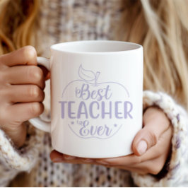 Caneca De Café Melhor Professora Da Apple Personalizada