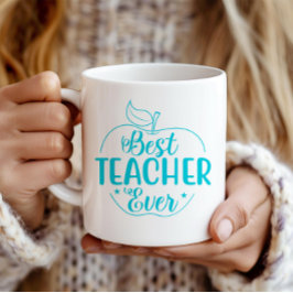 Caneca De Café Melhor Professora Da Apple Personalizada