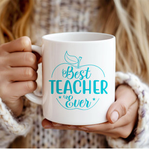 Caneca De Café Melhor Professora Da Apple Personalizada