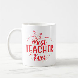 Caneca De Café Melhor Professora Da Apple Personalizada