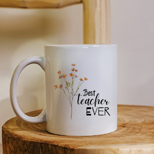Caneca De Café Melhor Professora Da Flor De Todos Os Anos - Profe